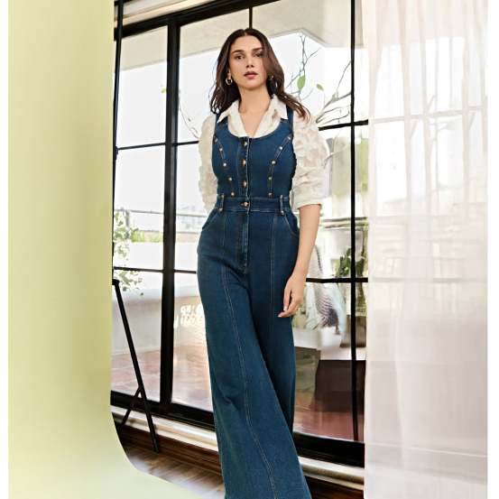 Aditi Rao Hydari shares pictures on social media in blue denim jumpsuit for an interview 