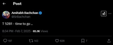 amitabh bachchan says time to go