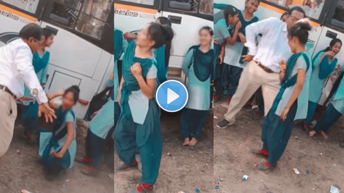 Teacher dances with female student on aaj ki raat song video viral on social media