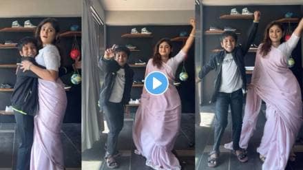 Paaru Fame devdatta Ghone and Sanjana Kale dance on natin marli mithi video viral