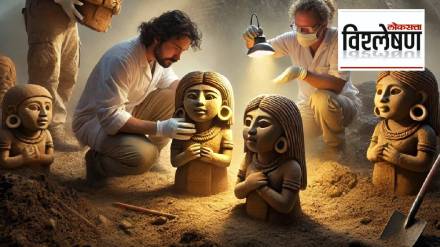 Archaeologists discover 2,400-year-old figurines in an ancient pyramid