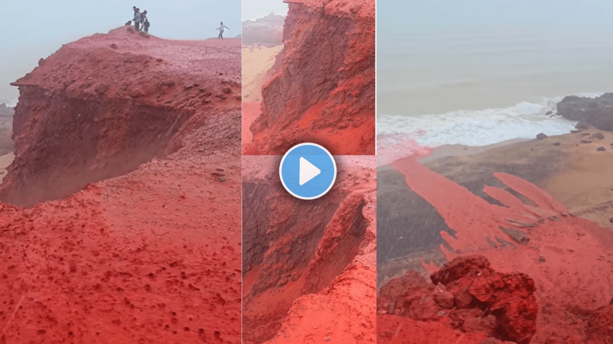 Hormuz Island is home to a mountain rich in red oxide soil known as Gelack