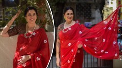 Gudi Padwa 2025: गुढीपाडव्यानिमित्त मुग्धा गोडबोलेचं लाल मल कॉटन साडी खास फोटोशूट