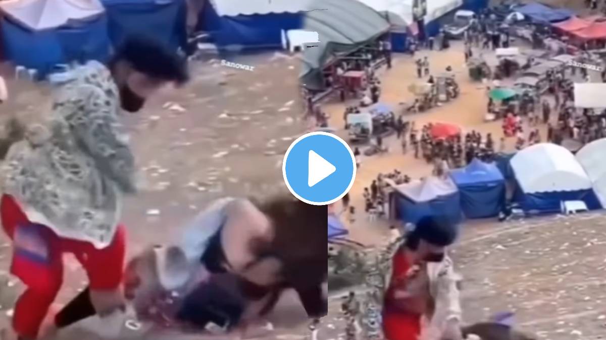 Shocking video Boyfriend brutally beats girlfriend on the road video goes viral on social media