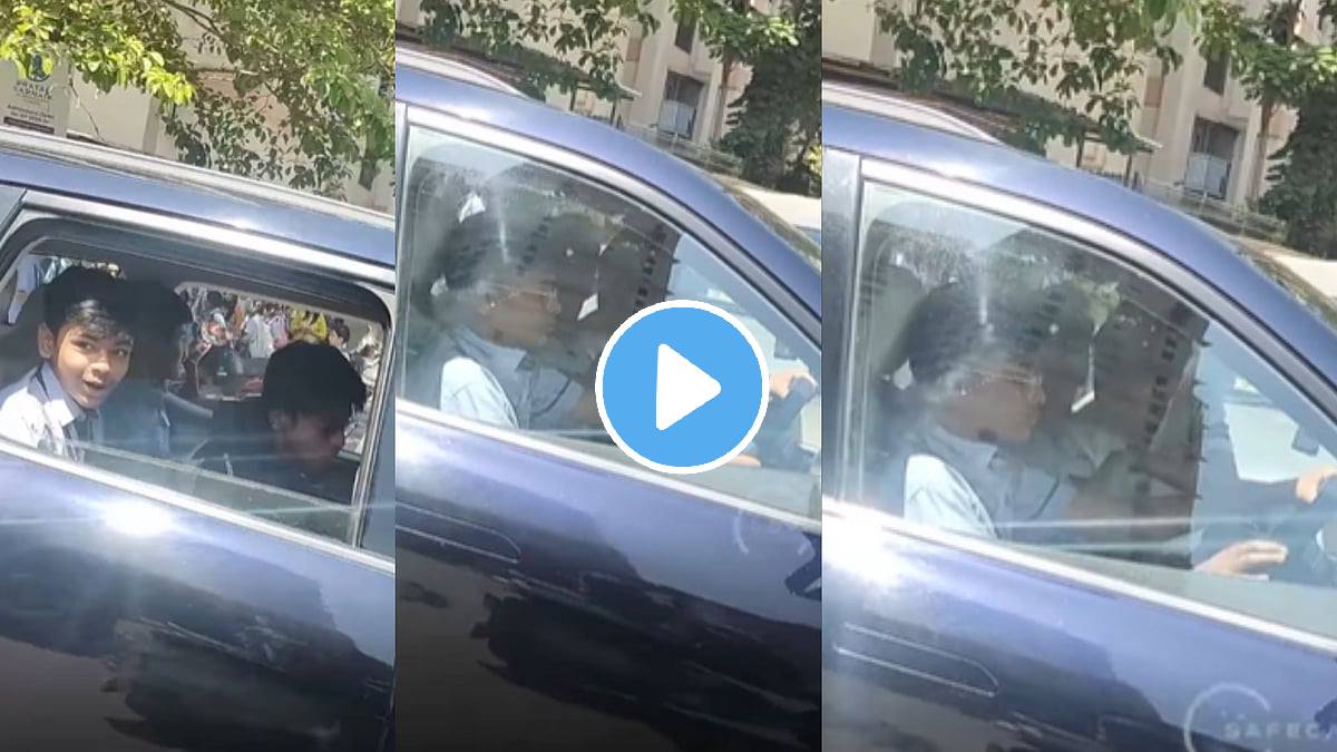 'Extremely Unsafe': Uniform-Clad Student Drives Car In Thane With 5 Friends Onboard