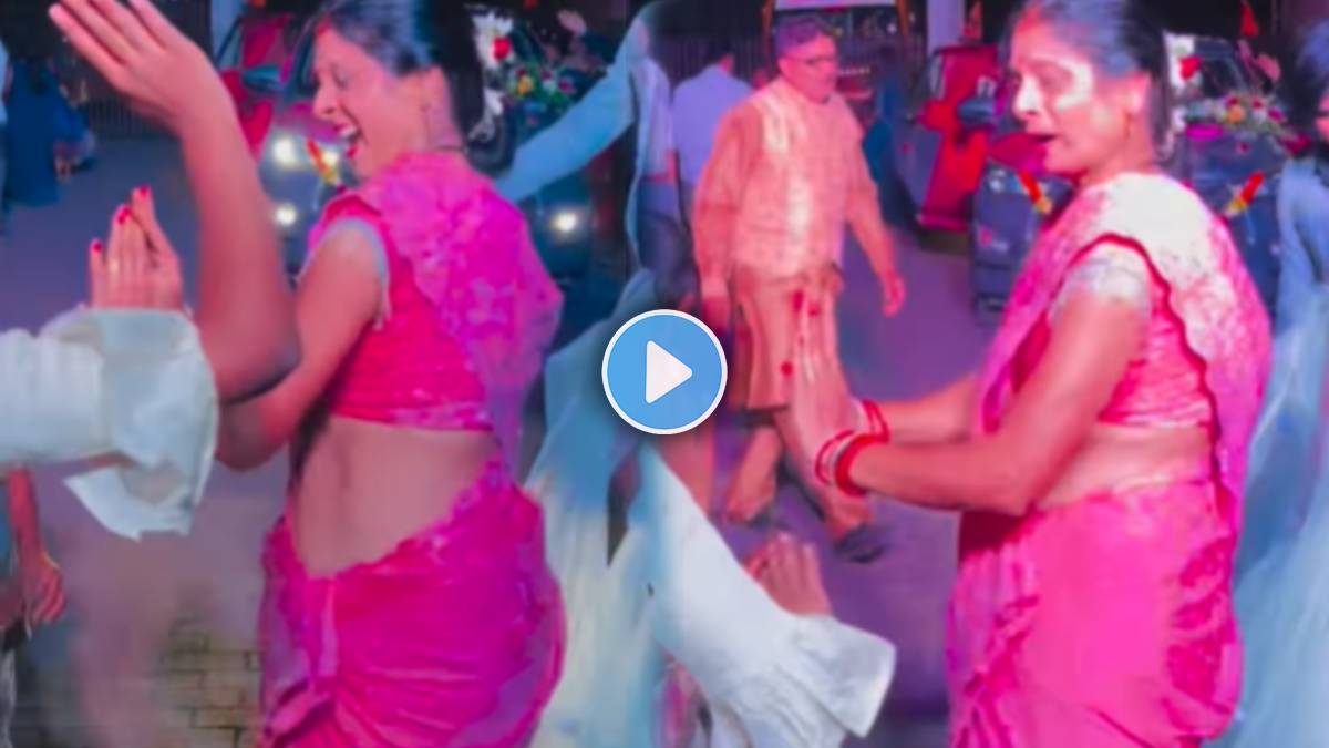 aunty dance on Bhojpuri song