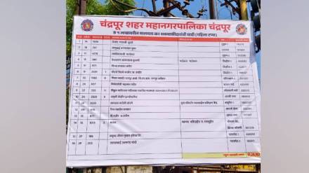 municipal corporation seized over 1000 properties and displayed names of tax defaulters at Chowka Chowk
