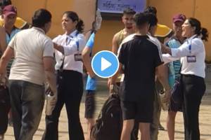 Ticket checking staff caught travellers without tickets at kariroad railway station video