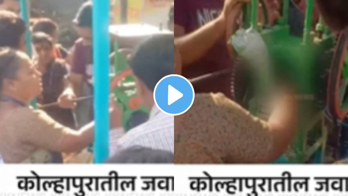 womans hand trapped in sugarcane machine shocking incident caught on camera in kolhapur shocking video