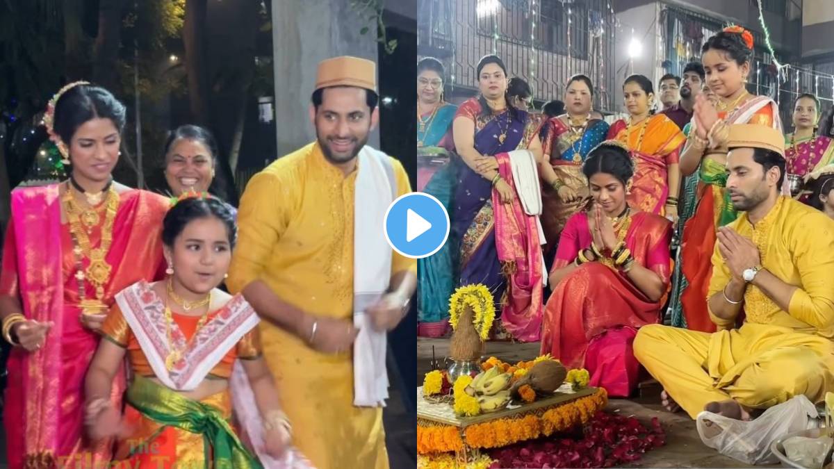 Premachi Goshta Fame raj hanchanale and swarda thigale celebrate holi in mahim koliwada