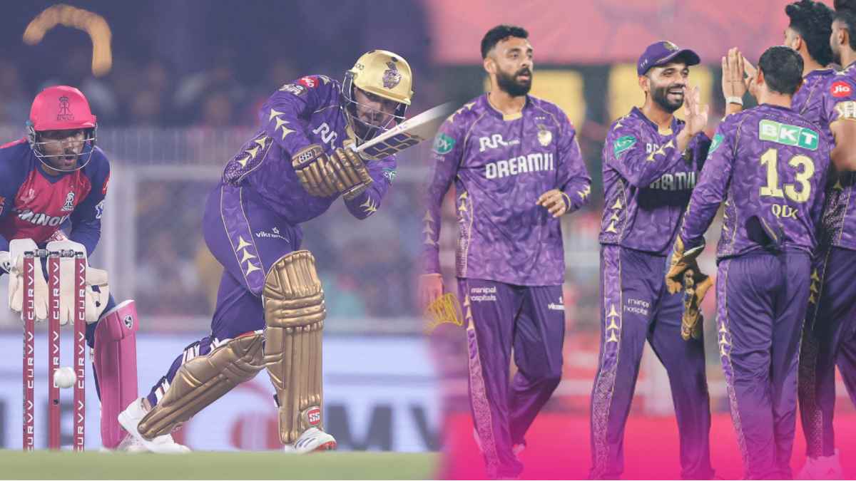 KKR beat RR by 8 Wickets with Quinton De Cock 97 Runs Match Winning Inning Riyan Parag