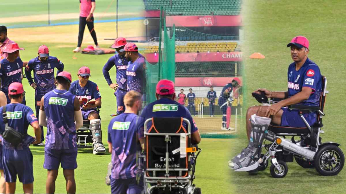 IPL 2025: दुखापत, कुबड्या अन् व्हिलचेअर; राहुल द्रविड तरीही राजस्थान संघासाठी मैदानावर उपस्थित; ‘द वॉल’चं होतंय कौतुक