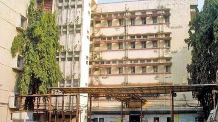 Shiv Sena Thackeray faction changed nameplate at Rajawadi Hospital