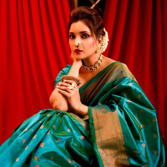 Rupali Bhosle Pashmina Silk Saree