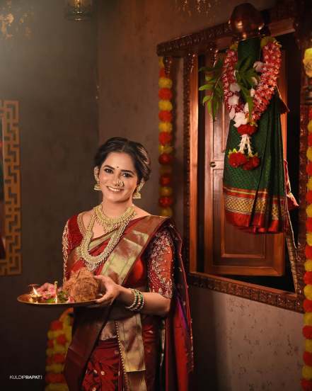 Gudhi Padwa 2025 Marathi actress bhagyashree mote traditional look