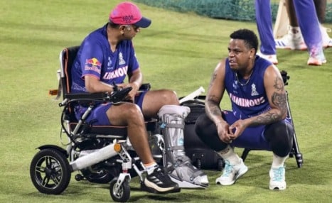 Rahul Dravid on Wheel Chair RR IPL 2025