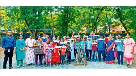Innovative Holi celebration in sanjeevan deep school for deaf children