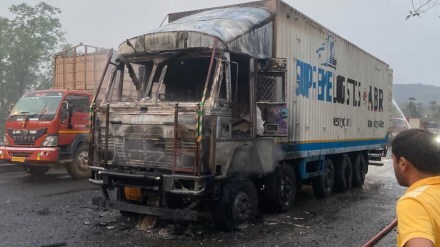 truck fire thane