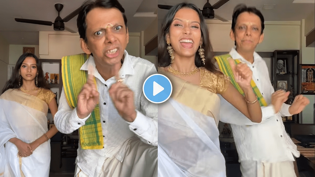 dosa idli sambar chutney chutney dance video of father and daughter went viral on social media