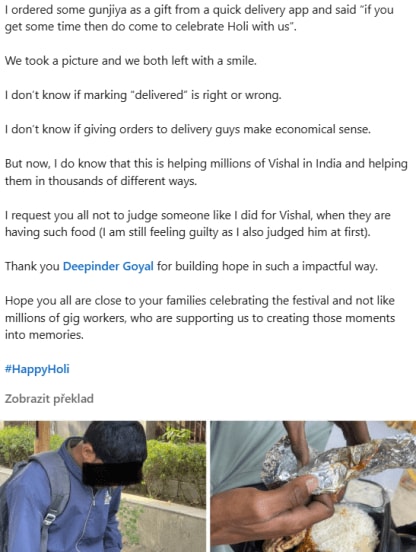 Upon inquiring, the delivery agent explained that the customer had failed to receive the order (Image source: Kiran Verma/LinkedIn)