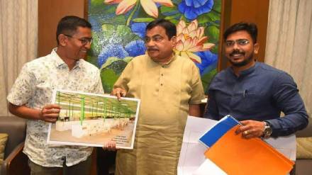 Karunashram Director Ashish Goswami meets Nitin Gadkari in a meeting regarding cow husbandry activities