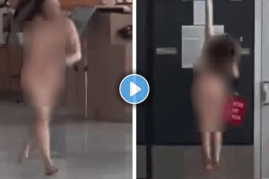 Shocking video of a woman strips naked attacks people at texas airport us viral video on social media