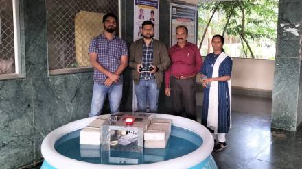 Dr. P.S. Londhe has created an unmanned 'Aquarover' robotic remote control device