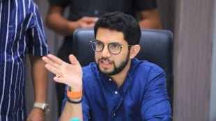 Aditya Thackeray addressing the media regarding Shiv Sena (UBT)'s stance on compulsory Hindi in schools