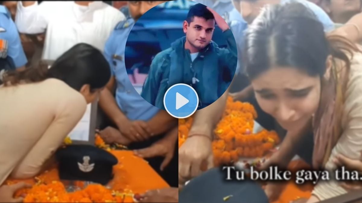IAF Pilot Siddharth Yadav's Fiancée Breaks Down at Funeral