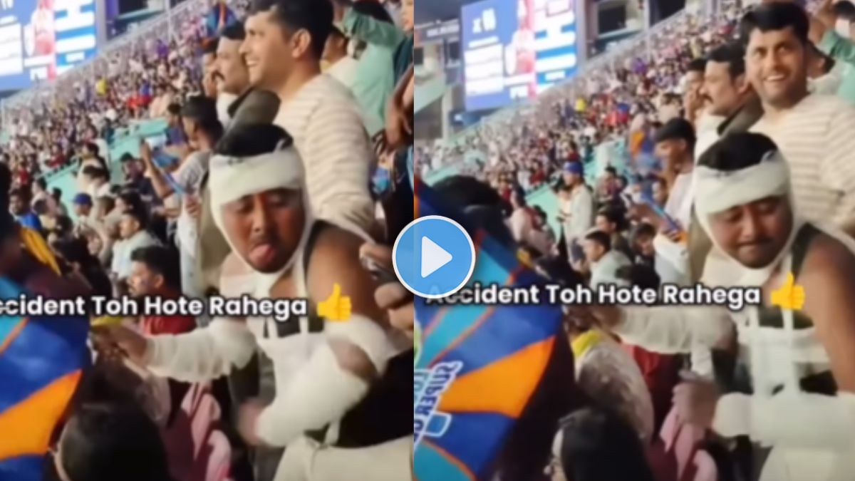 video of Injured Fan's Reaching Stadium with Bandaged Body
