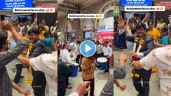 Video : हे मुंबईतच घडू शकते! मुंबईकरांनी जल्लोषात साजरा केला लोकल कर्मचाऱ्याचा शेवटचा दिवस, थेट स्टेशनवर केला ढोल ताशाच्या गजरावर डान्स; व्हिडीओ एकदा पाहाच