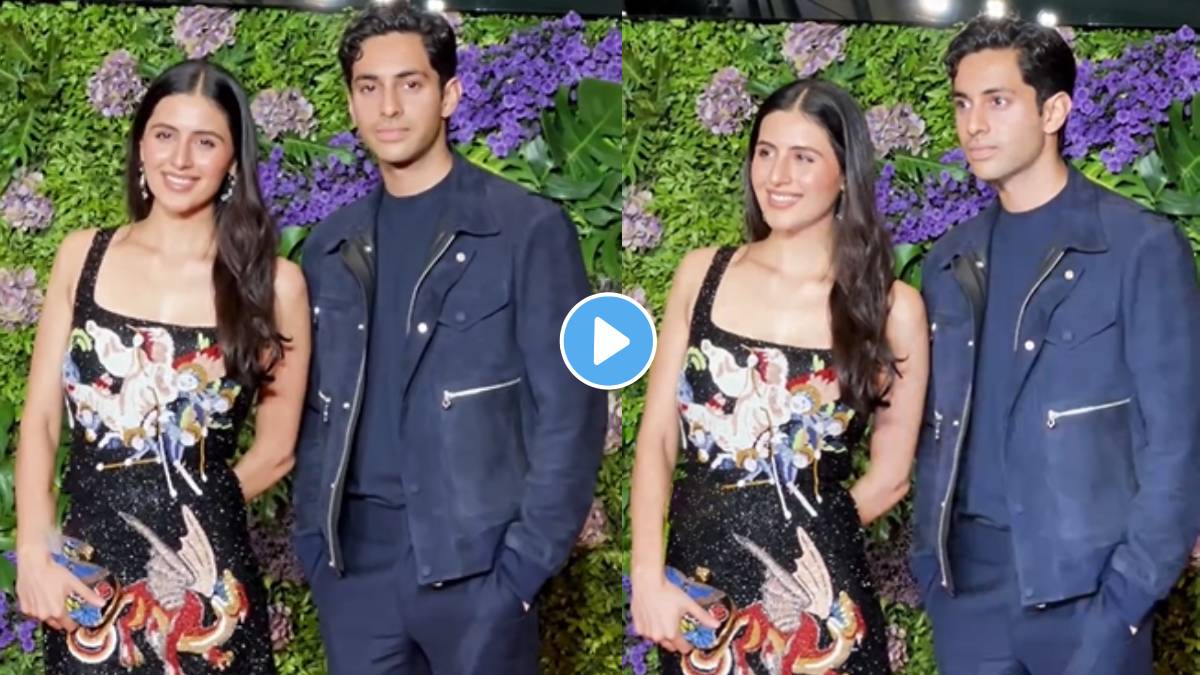 Amitabh Bachchan grandson Agastya Nanda arrives with Akshay Kumar niece at Maddock's grand party video viral