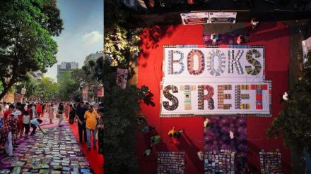 Book Street on Phadke Road in Dombivli on the occasion of World Book Day