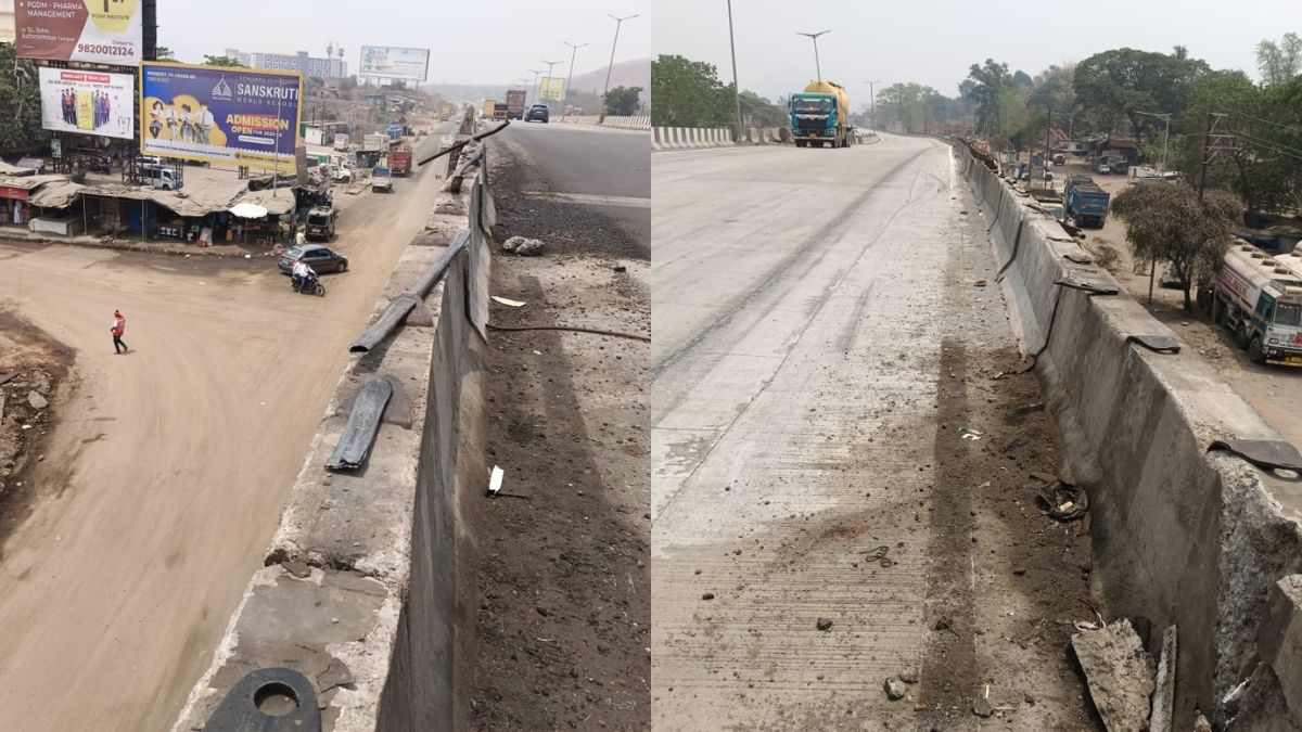 Concreting on bridges reduces distance of retaining wall on bridges on national highway
