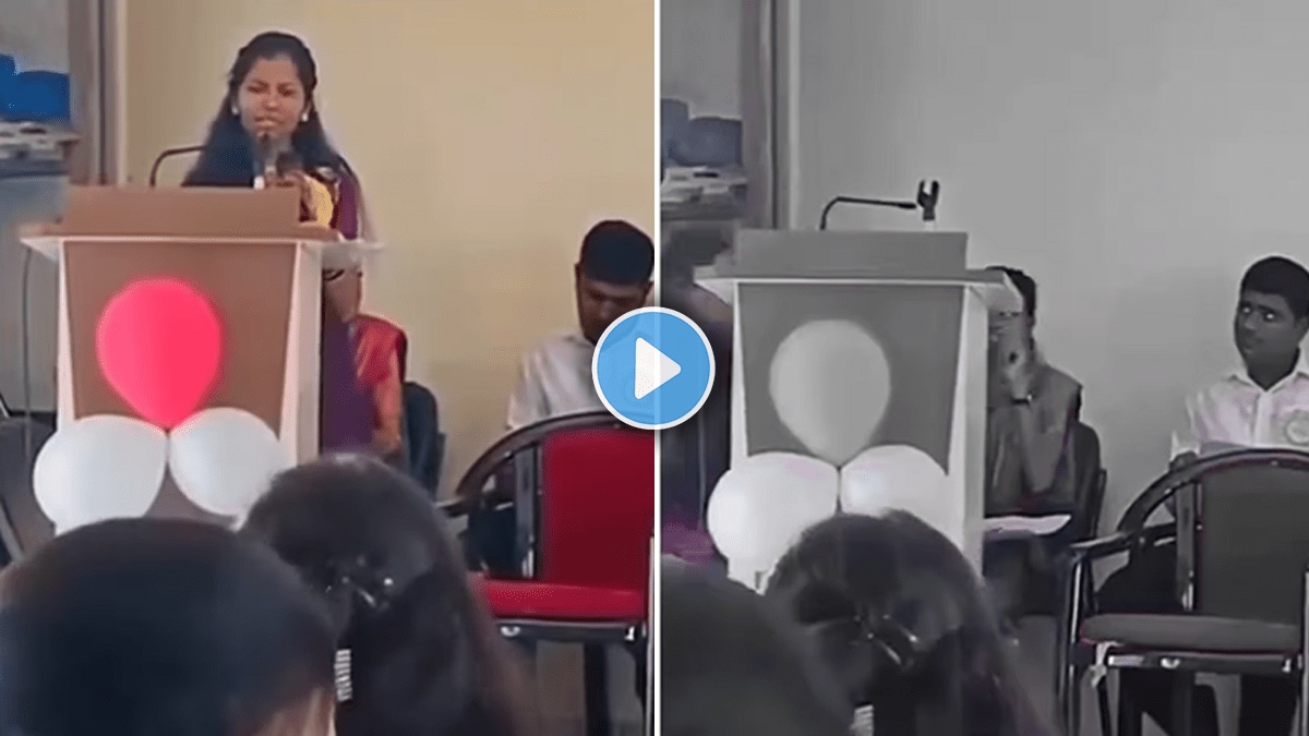Dharashiv student death viral video female student died while farewell speech in college shocking video viral on social media