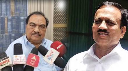 Eknath khadse on Girish Mahajan