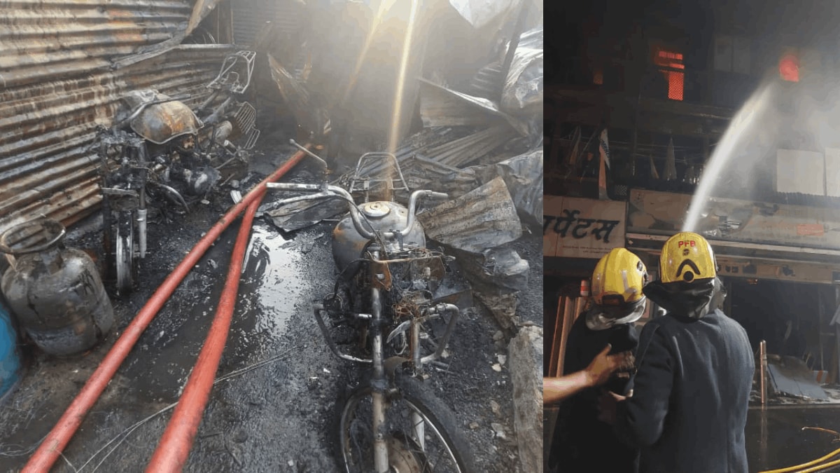 Fire breaks out in Chandannagar colony pune 50 huts burnt