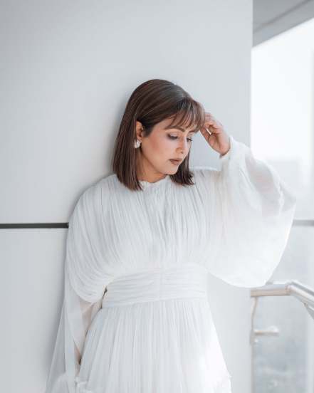 Hina Khan White Dress Summer 2025 Look