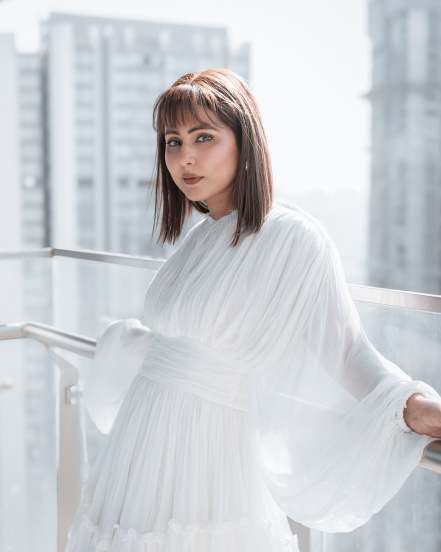 Hina Khan White Dress Summer 2025 Look