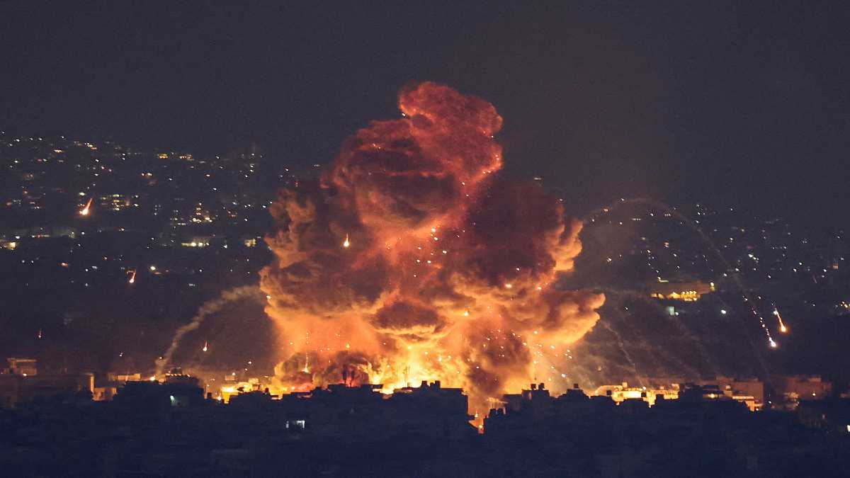 Israeli Fighter Jet Bomb Attack near Gaza Border reuters