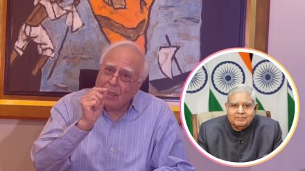 Kapil Sibal addressing media on constitutional powers of the President of India