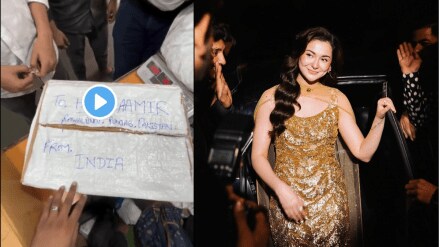 Pakistani actress Hania Aamir gets water bottles Viral Video