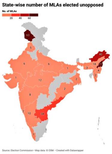 State-wise MLAs elected