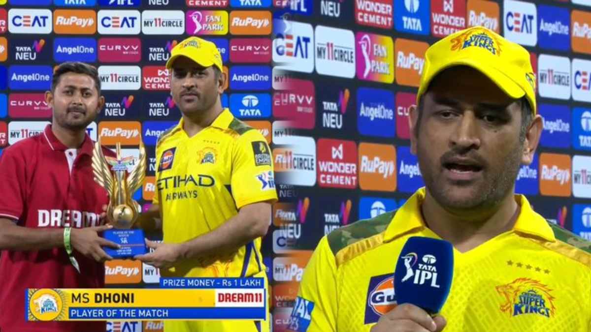 MS Dhoni Statement CSK Win and getting Player of The Match Award vs LSG