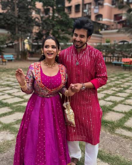 Madhura Joshi Pink Paithani Dress