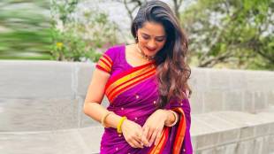 Marathi Actress Bhagyashree Mote In irkal saree