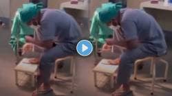 हॉस्पिटलमध्ये चप्पल तुटताच ‘त्याने’ केला भलताच जुगाड; ऑपरेशनचा सुई-धागा घेतला अन्… पाहा VIDEO