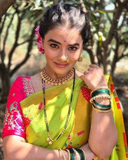 Mrunmayee Gondhalekar Saree Look