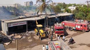 in Nashik Massive fire breaks out at plywood warehouse situation under control after eight hours