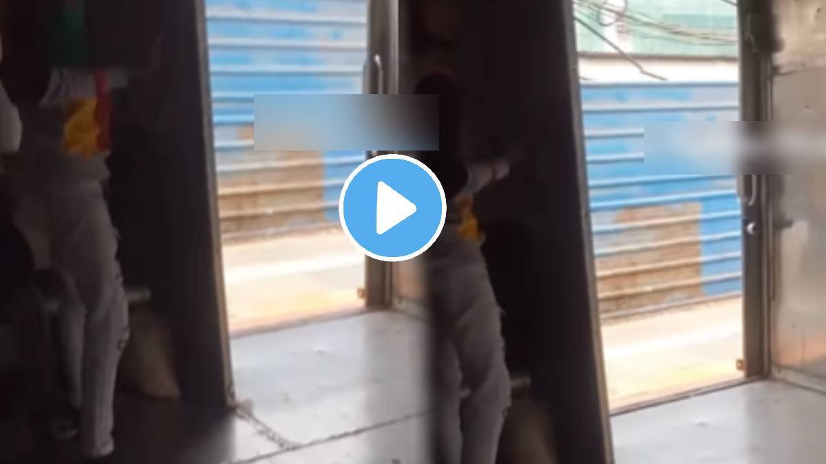 Drug intoxication while travelling in a local train from Dombivli railway station towards CSMT video goes viral
